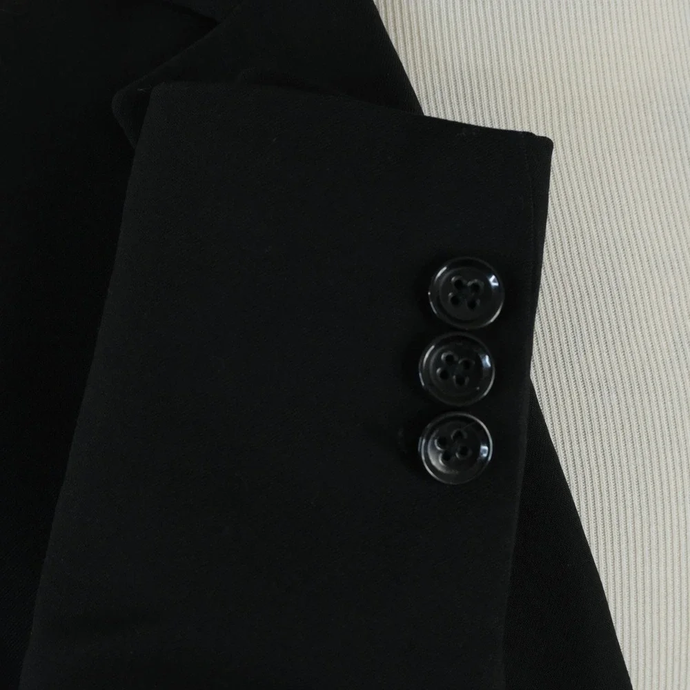 Banana Republic 38R Sport Coat Cerruti Wool Black Two Button Lined Vented Formal